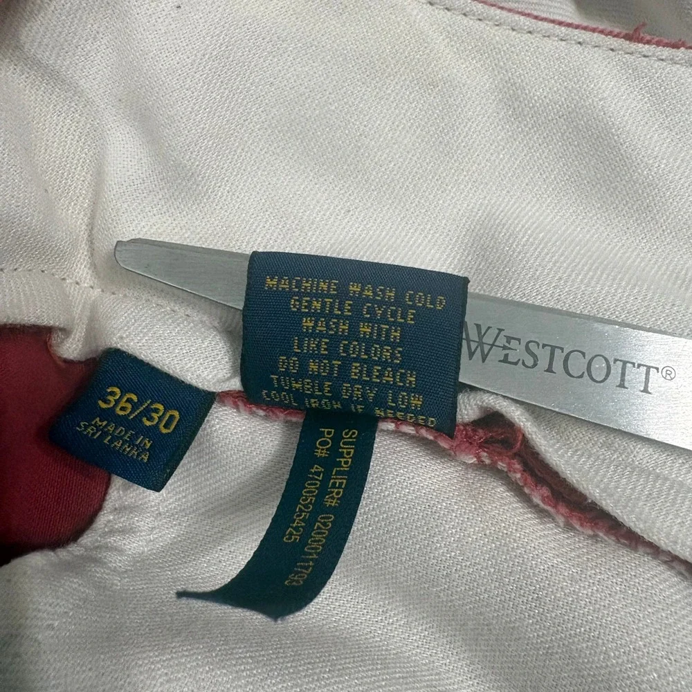 Polo Ralph Lauren Pants Mens 36x30‎ Pink Bedford Chino Classic Fit Cotton Twill